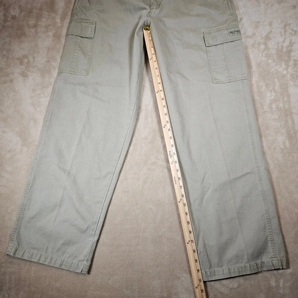 Wrangler Authentic Issue WRG Jeans Co Khaki Cargo Pants Mens 34x32 Tan Utility